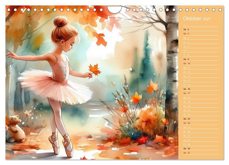 Produktbild: Zauberhafte Ballerina (Wandkalender 2027 DIN A4 quer), CALVENDO Monatskalender