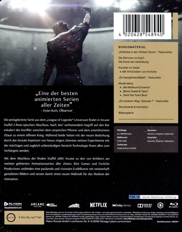 Produktbild: Arcane - League of Legends: Staffel 2 - Limitiertes Steelbook [3 BRs]