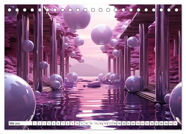 Produktbild: Illusionen aus Farben und Formen (Tischkalender 2026 DIN A5 quer), CALVENDO Monatskalender