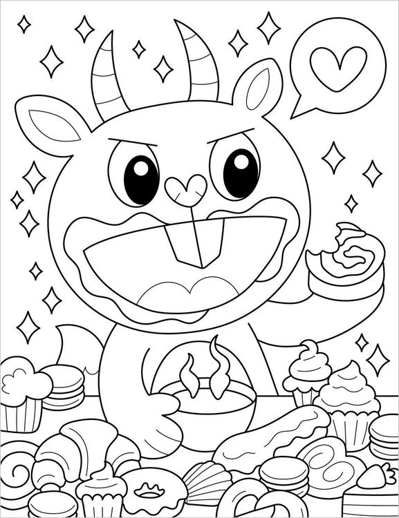 Produktbild: The UnCuties Creepy Cosy Cafe Colouring Book
