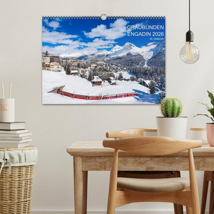 Produktbild: Graub&uuml;nden Engadin 2026 (Wandkalender 2026 DIN A3 quer), CALVENDO Monatskalender