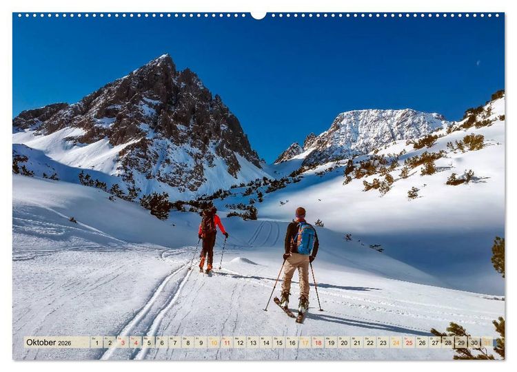 Produktbild: Skifahren - so sch&ouml;n (Wandkalender 2026 DIN A2 quer), CALVENDO Monatskalender