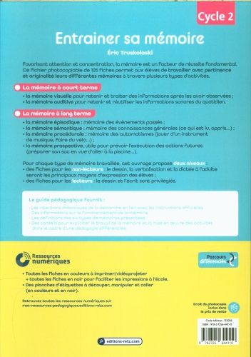 Produktbild: Entra&icirc;ner sa m&eacute;moire : cycle 2