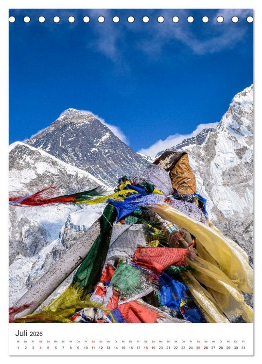 Produktbild: Nepal- K&ouml;nigreich der G&ouml;tter (Tischkalender 2026 DIN A5 hoch), CALVENDO Monatskalender