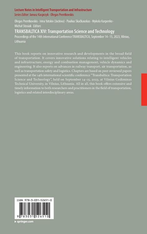 Produktbild: TRANSBALTICA XIV: Transportation Science and Technology