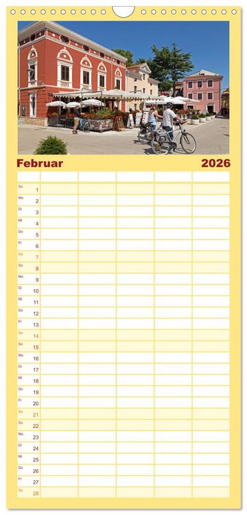 Produktbild: Familienplaner 2026 - sonniges Istrien mit 5 Spalten (Wandkalender, 21 x 45 cm) CALVENDO