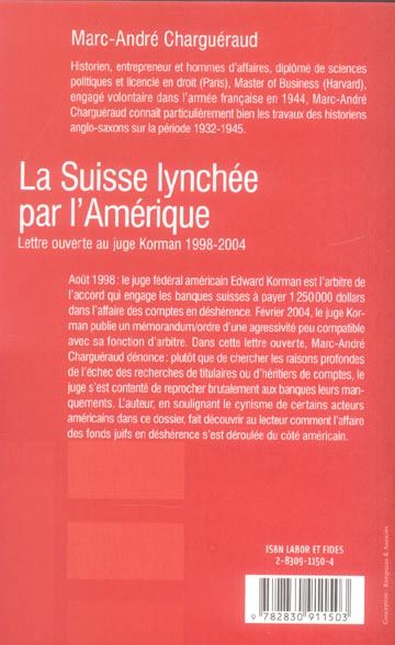 Produktbild: La Suisse lynch&eacute;e par l'Am&eacute;rique