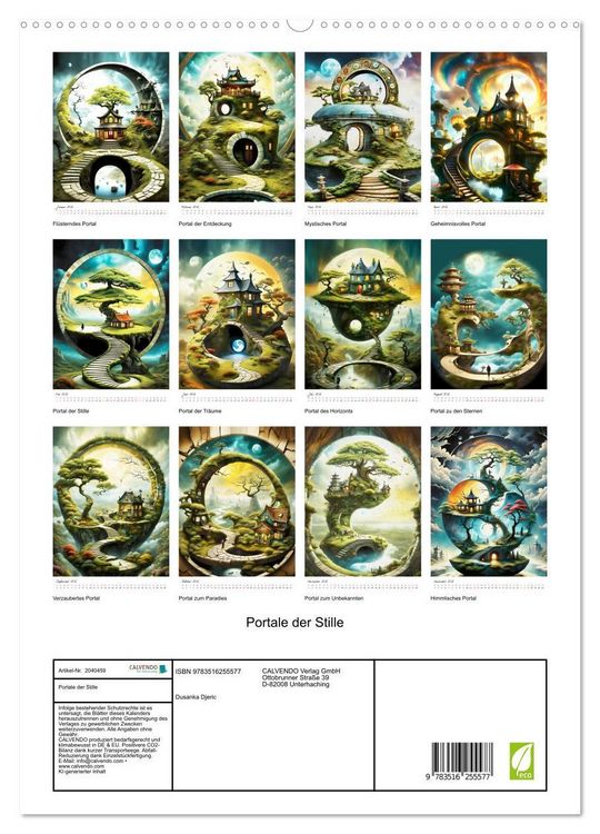 Produktbild: Portale der Stille (hochwertiger Premium Wandkalender 2026 DIN A2 hoch), Kunstdruck in Hochglanz