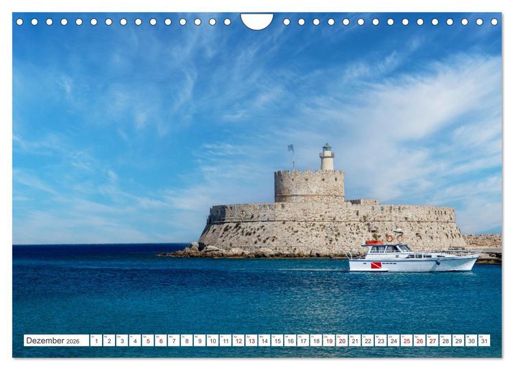 Produktbild: Rhodos und Symi, Perlen in der &Auml;gis (Wandkalender 2026 DIN A4 quer), CALVENDO Monatskalender