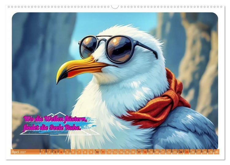 Produktbild: Norddeutsch Cool - Comic (Wandkalender 2027 DIN A2 quer), CALVENDO Monatskalender