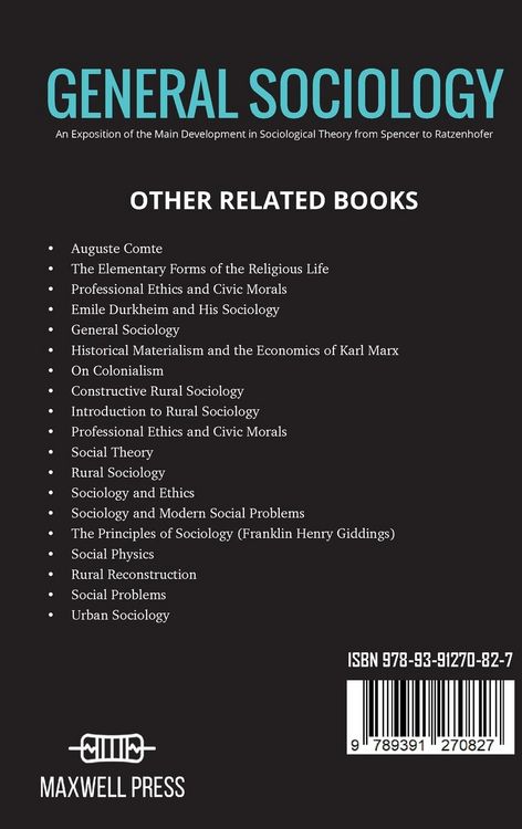 Produktbild: GENERAL SOCIOLOGY An Exposition of the Main Development in Sociological Theory from Spencer to Ratzenhofer