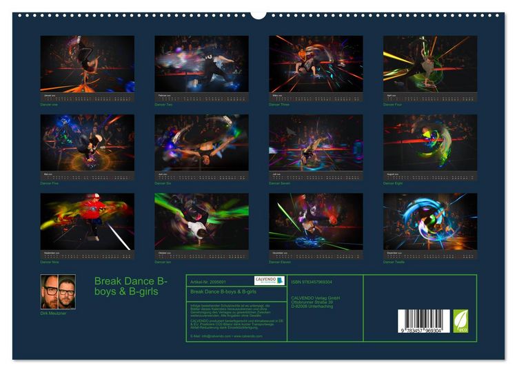 Produktbild: Break Dance B-boys & B-girls (hochwertiger Premium Wandkalender 2026 DIN A2 quer), Kunstdruck in Hochglanz