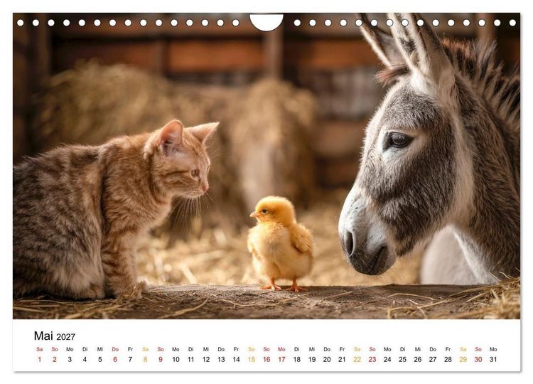 Produktbild: Beste Freunde - ein tierisch buntes Miteinander (Wandkalender 2027 DIN A4 quer), CALVENDO Monatskalender