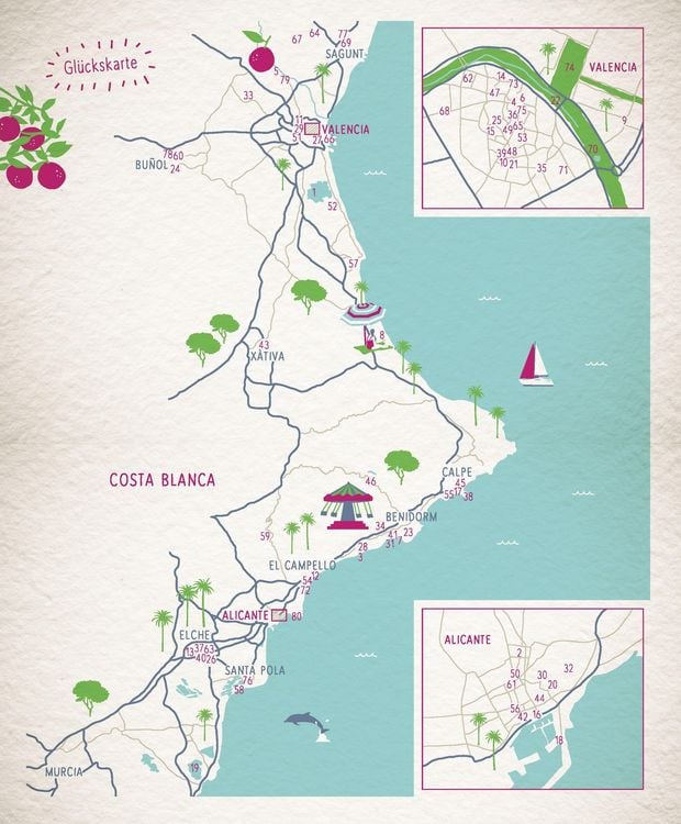 Produktbild: Gl&uuml;cksorte an der Costa Blanca. Mit Valencia