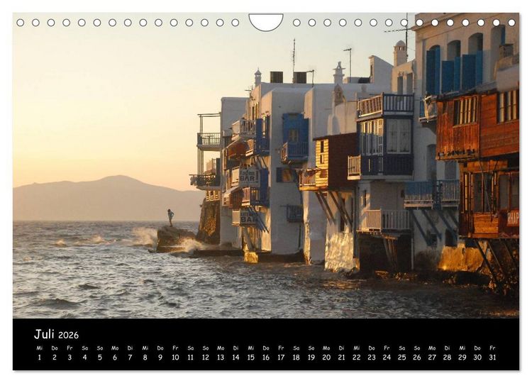 Produktbild: Mykonos - Stille Ecken (Wandkalender 2026 DIN A4 quer), CALVENDO Monatskalender