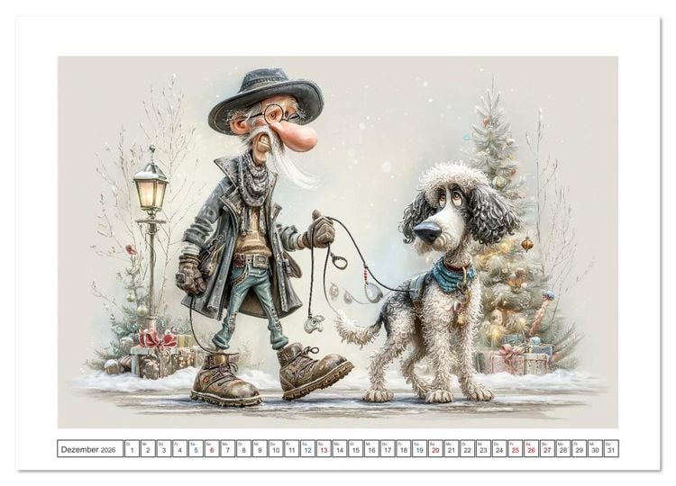 Produktbild: Wuff und weg! (Wandkalender 2026 DIN A3 quer), CALVENDO Monatskalender