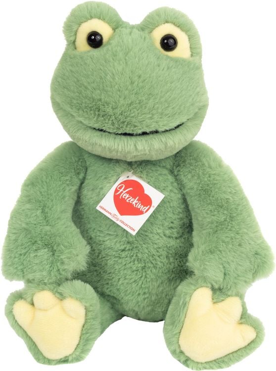 Produktbild: Teddy Hermann 93950 - Frosch Frederik, Pl&uuml;schtier, 32 cm, Herzekind