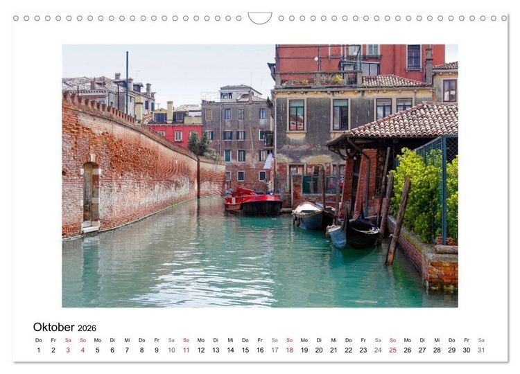 Produktbild: Venedig - Verg&auml;ngliche Sch&ouml;nheit (Wandkalender 2026 DIN A3 quer), CALVENDO Monatskalender