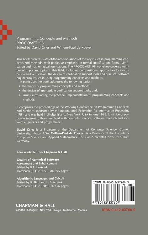 Produktbild: Programming Concepts and Methods PROCOMET &rsquo;98