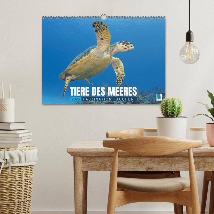 Produktbild: Tiere des Meeres: Faszination Tauchen (Wandkalender 2026 DIN A3 quer), CALVENDO Monatskalender
