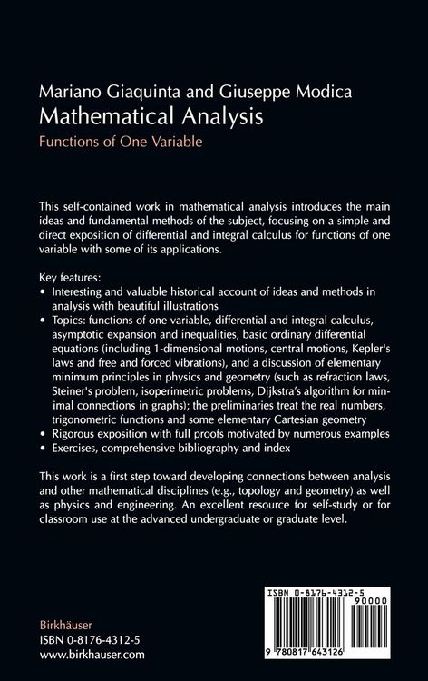 Produktbild: Mathematical Analysis