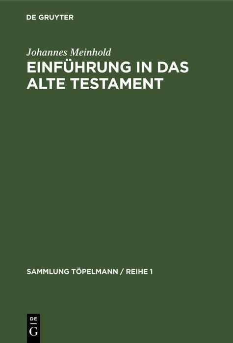 Produktbild: Einf&uuml;hrung in das Alte Testament