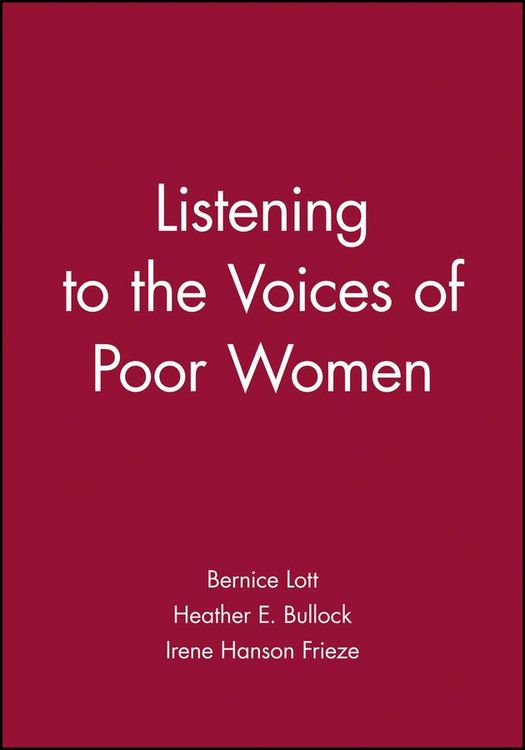 Produktbild: Listening to the Voices of Poor Women