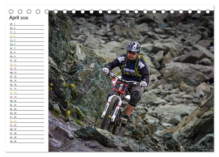 Produktbild: Mountainbike Freeride Momente (Tischkalender 2026 DIN A5 quer), CALVENDO Monatskalender