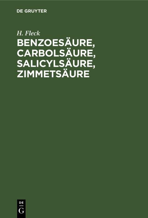 Produktbild: Benzoes&auml;ure, Carbols&auml;ure, Salicyls&auml;ure, Zimmets&auml;ure
