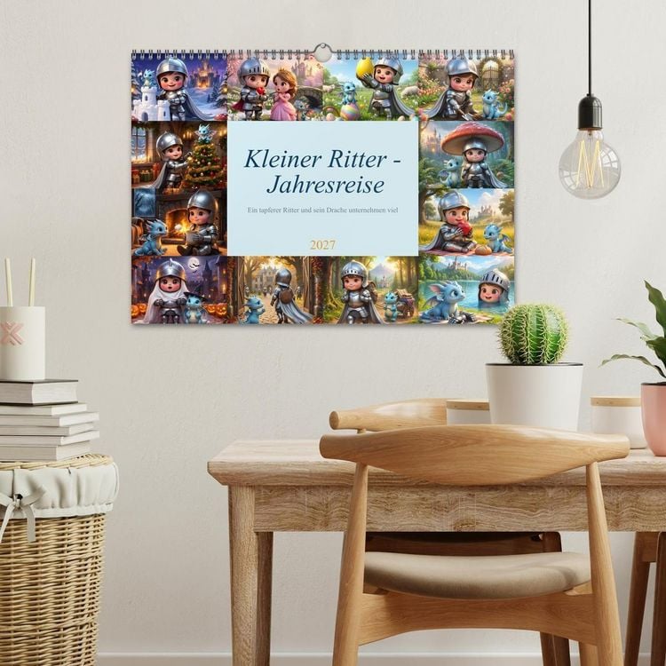 Produktbild: Kleiner Ritter - Jahresreise (Wandkalender 2027 DIN A3 quer), CALVENDO Monatskalender