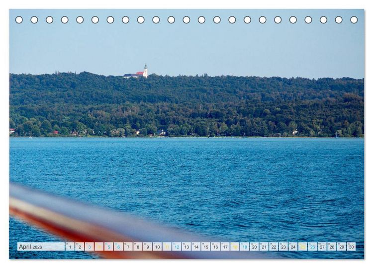 Produktbild: Vom Schiff aus gesehen - Mit dem Dampfer auf dem Ammersee (Tischkalender 2026 DIN A5 quer), CALVENDO Monatskalender