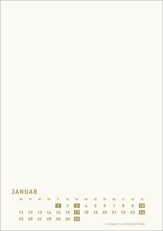 Produktbild: Premium-Bastelkalender gold A4 2027