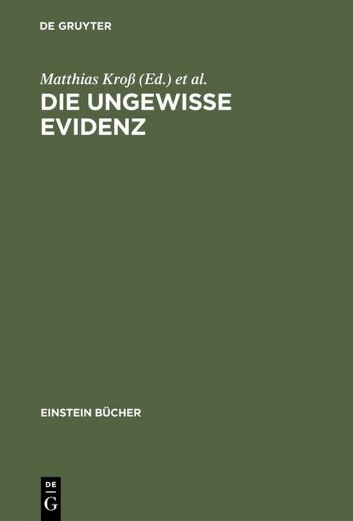 Produktbild: Die ungewisse Evidenz