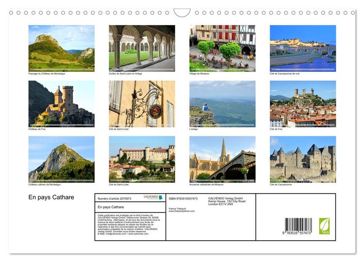 Produktbild: En pays Cathare (Calendrier mural 2026 DIN A3 vertical), CALVENDO calendrier mensuel