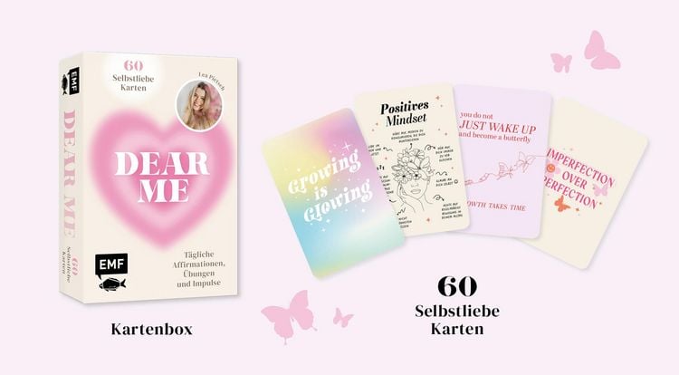Produktbild: Kartenbox: Dear Me &ndash; 60 Motivations-Karten f&uuml;r mehr Selbstliebe