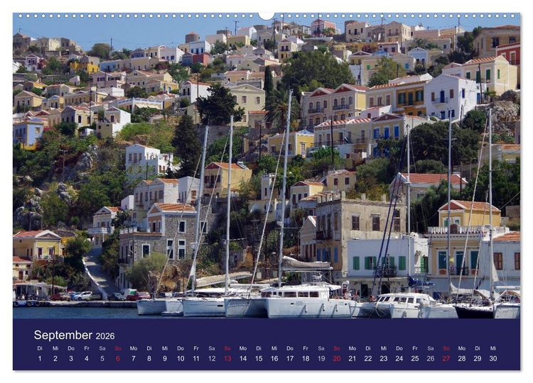 Produktbild: Rhodos mit Lindos und Symi (hochwertiger Premium Wandkalender 2026 DIN A2 quer), Kunstdruck in Hochglanz