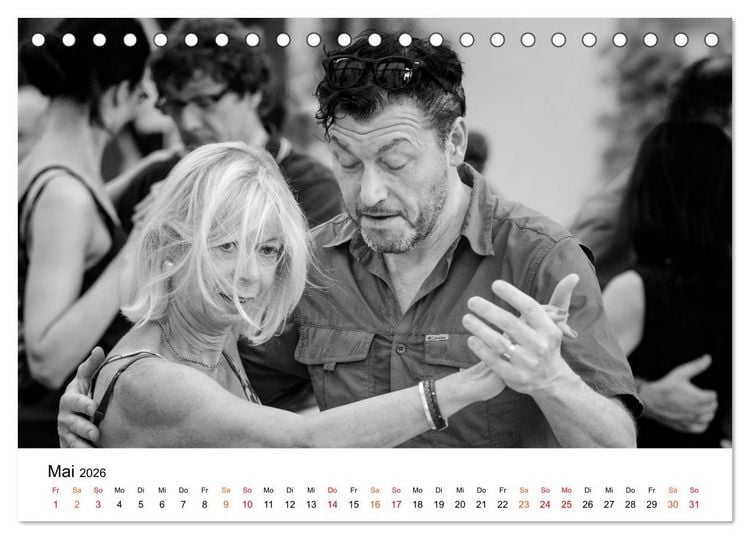 Produktbild: Tango Argentino - Paare beim Tanz auf &ouml;ffentlichen Pl&auml;tzen (Tischkalender 2026 DIN A5 quer), CALVENDO Monatskalender
