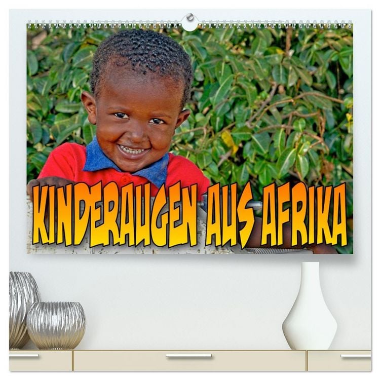 Produktbild: Kinderaugen aus Afrika (hochwertiger Premium Wandkalender 2026 DIN A2 quer), Kunstdruck in Hochglanz