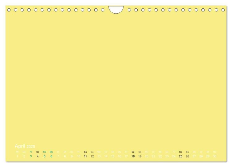 Produktbild: Bastelkalender - Gelb (Wandkalender 2026 DIN A4 quer), CALVENDO Monatskalender