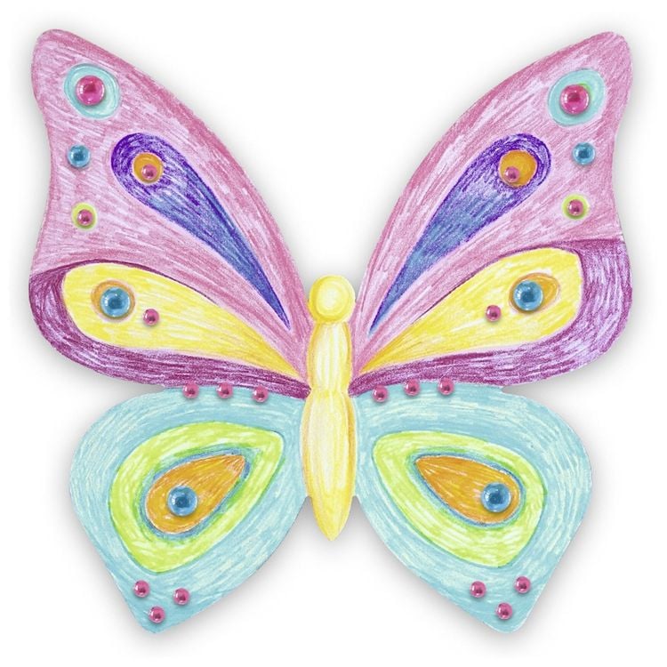 Produktbild: URSUS Kinderbasteln Blanko-Motive Schmetterling, 20 Blatt