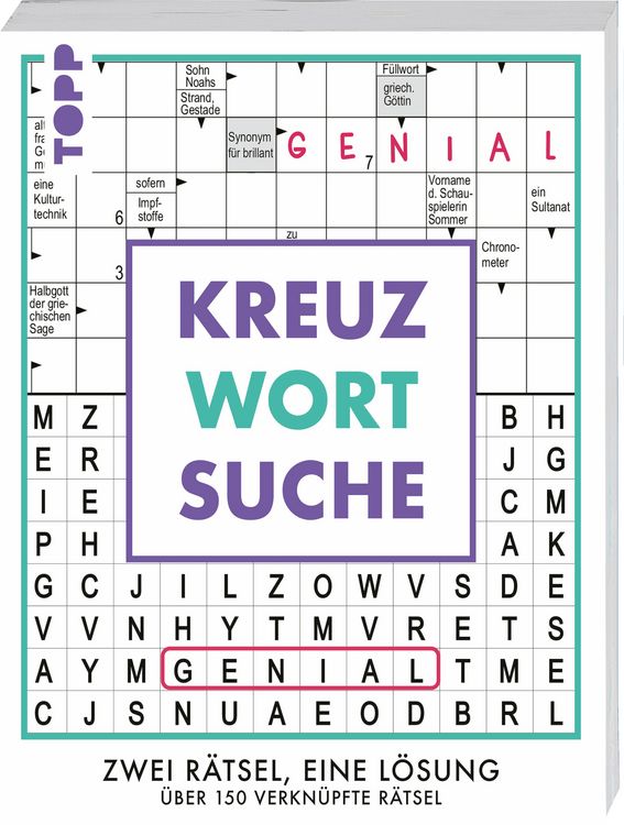Produktbild: Kreuzwortsuche &ndash; 160 verkn&uuml;pfte R&auml;tsel: Zwei R&auml;tsel, eine Antwort