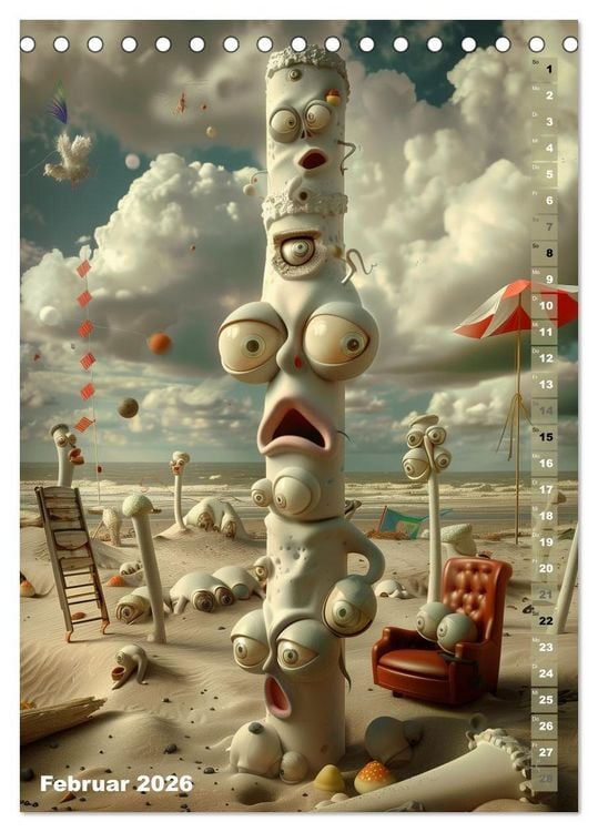 Produktbild: Die Fl&uuml;sternden T&uuml;rme von Ebensand (Tischkalender 2026 DIN A5 hoch), CALVENDO Monatskalender