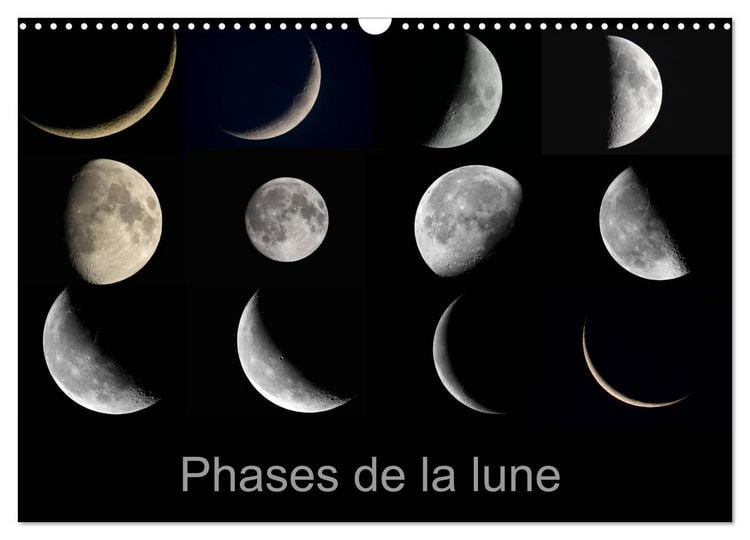 Produktbild: Phases de la lune (Calendrier mural 2026 DIN A3 vertical), CALVENDO calendrier mensuel