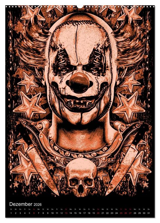 Produktbild: BLOODBOY/ HORROR ILLUSTRATION V1 (Wandkalender 2026 DIN A2 hoch), CALVENDO Monatskalender