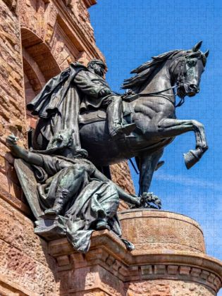 Produktbild: CALVENDO Puzzle Reiterstandbild des Hohenzollernkaisers Wilhelm I. | 1000 Teile Lege-Gr&ouml;&szlig;e 64x48cm Foto-Puzzle f&uuml;r gl&uuml;ckliche Stunden
