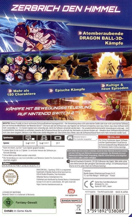 Produktbild: Dragonball - Sparking! ZERO