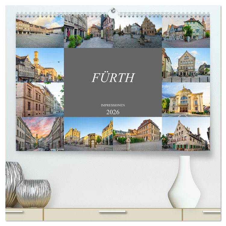 Produktbild: F&uuml;rth Impressionen (hochwertiger Premium Wandkalender 2026 DIN A2 quer), Kunstdruck in Hochglanz