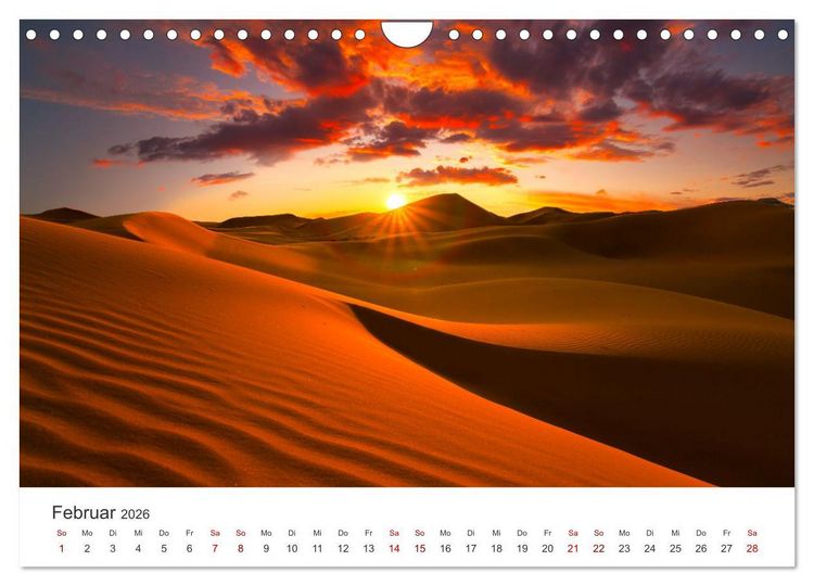 Produktbild: Sahara - Die gr&ouml;&szlig;te Trockenw&uuml;ste der Welt. (Wandkalender 2026 DIN A4 quer), CALVENDO Monatskalender