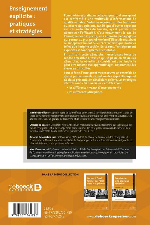Produktbild: Enseignement explicite pratiques