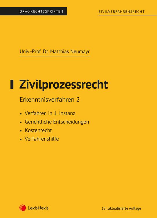Produktbild: Zivilprozessrecht Erkenntnisverfahren 2 (Skriptum)